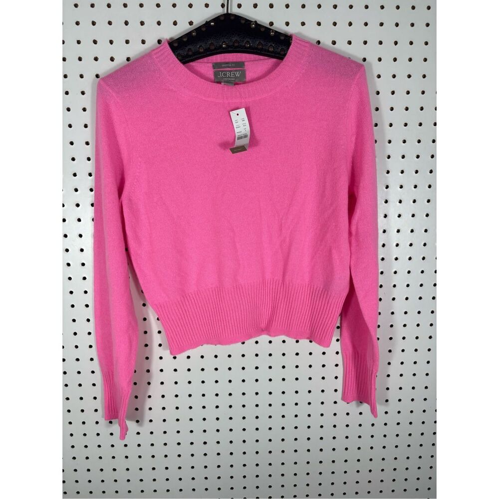 J.Crew cropped fit cashmere pullover sweater size S